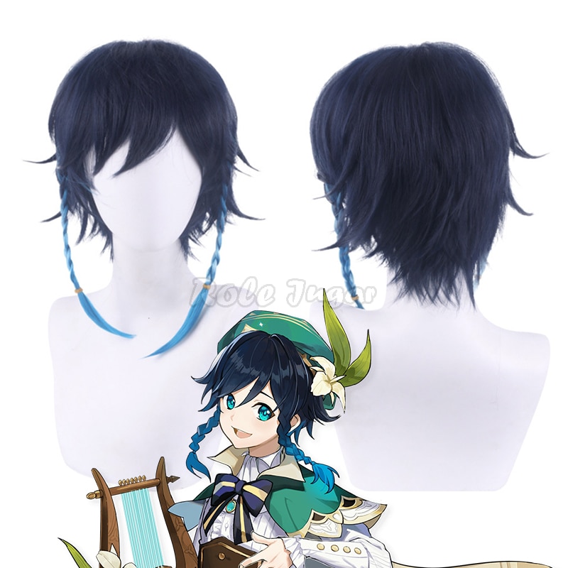  Genshin Impact Venti ڽ  UniBlue Gradient ª Ӹ  ռ Ӹ ִϸ̼ ҷ Ƽ 